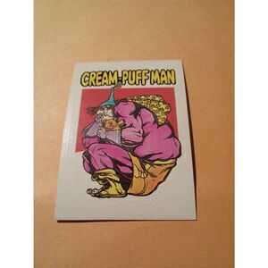 1983 General Mills Zero Hero Trading Card Sticker Vintage #59 Cream Puff Man